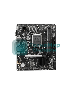 Материнская плата MSI PRO B760M-E, LGA 1700, Intel B760, 2xDDR5, 4xSATA, 1xM.2, 1xPCIe 4.0 x16, 1xPCIe 4.0 x1, 1xHDMI, 1xVGA, 1x1Gb LAN, 2xUSB-A 3.2 Gen 1, 4xUSB-A 2.0, 3x3.5 мм, 7.1, mATX