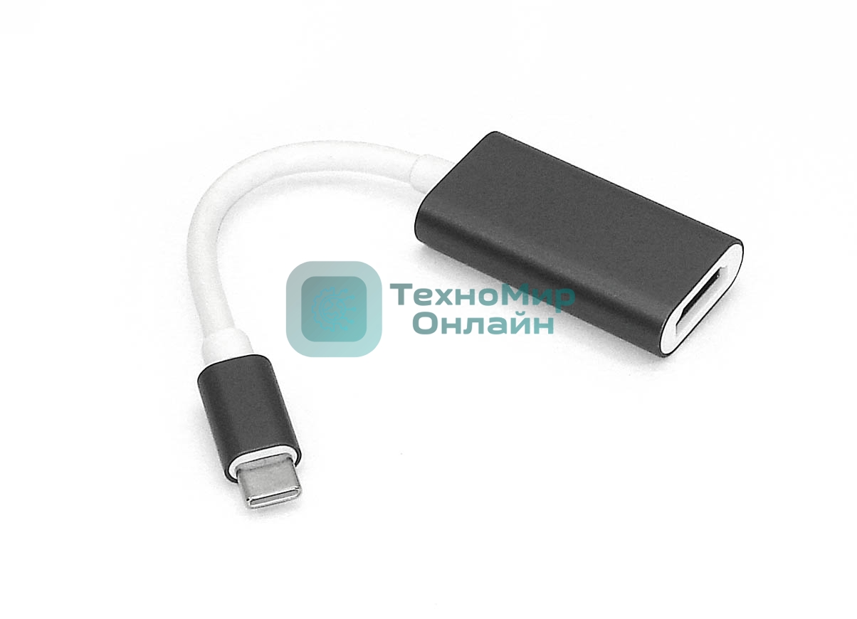 Адаптер Type-C на HDMI 4K, серый
