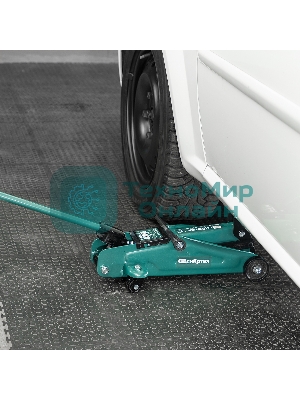 Домкрат гидравлический подкатной Сибртех 2т, 127-330 мм, в пластиковом кейсе