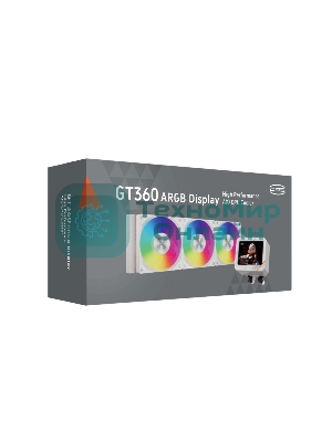 Система охлаждения PCCooler GT360 ARGb Display WH (310W, 360мм, LED temp., белый, ARGb/Fans: 3x120мм, 99CFM, 41.5dBA, 3000RPM/Pump 15dBA, 2600RPM, Rad thickness 27мм/S: 1851, 1700, 1200, 115X, AM5, AM4)