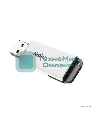 Флешка USB Netac U185 (NT03U185N-032G-20WH), 32Gb, USB 2.0, R/W 25/10, белый/серый
