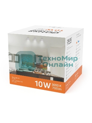 Светильник Gauss HD025 led накладной с рассеивателем 10w белый 3000k 88х75мм 1/30