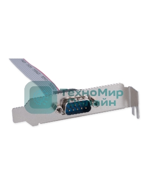 Планка на заднюю панель низкопрофильная Cablexpert CCDB9RECEPTACLE-LP, 1 порт COM/RS-232/DB9-M