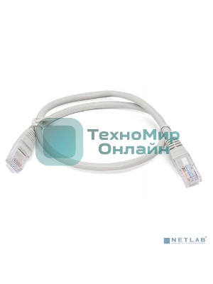 Кабель патч-корд, Filum FL-U6-0.5M U/UTP 6 cat. 0.5м, 26AWG(7x0.16 мм), омедненный алюминий (CCA), PVC, серый