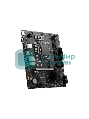 Материнская плата MSI PRO B760M-E, LGA 1700, Intel B760, 2xDDR5, 4xSATA, 1xM.2, 1xPCIe 4.0 x16, 1xPCIe 4.0 x1, 1xHDMI, 1xVGA, 1x1Gb LAN, 2xUSB-A 3.2 Gen 1, 4xUSB-A 2.0, 3x3.5 мм, 7.1, mATX
