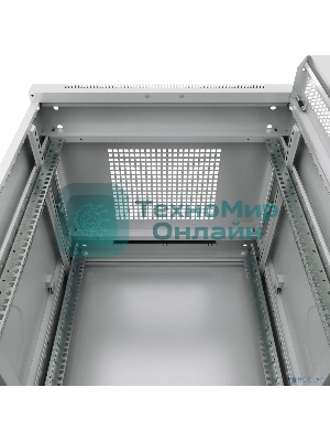 Шкаф телекоммуникационный напольный Cabeus, IP20, 12U, 730х600х600 мм (ВхШхГ), дверь: стекло, разборный, серый