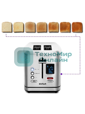 Тостер Kitfort KT-2049 950Вт серебристый