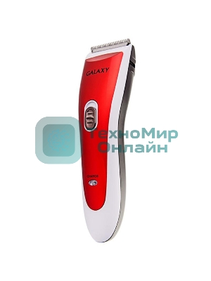 Набор для стрижки Galaxy Line GL 4157, красный с белым, лезвие шириной 40 мм, 45 мин непрер. работы, 2 насадки-расчески, лезвия из высококачественной японской нержавеющей стали, индикатор работы и заряда, эргономичный дизайн