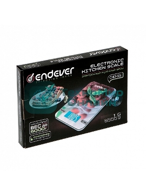 Весы кухонные Endever Chief-506 Цена деления - 1 г, Ситема мер в килограммах, граммах, ЖК дисплей.