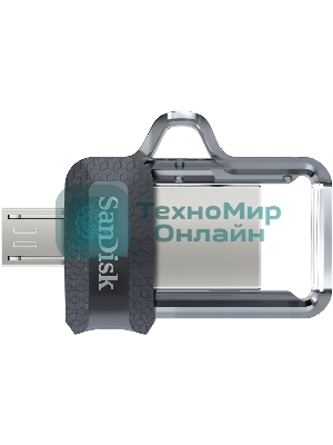 Флешка USB SanDisk DD3 Ultra (SDDD3-032G-G46), 32Gb, USB 3.0/microUSB, R/W 130/30, черный