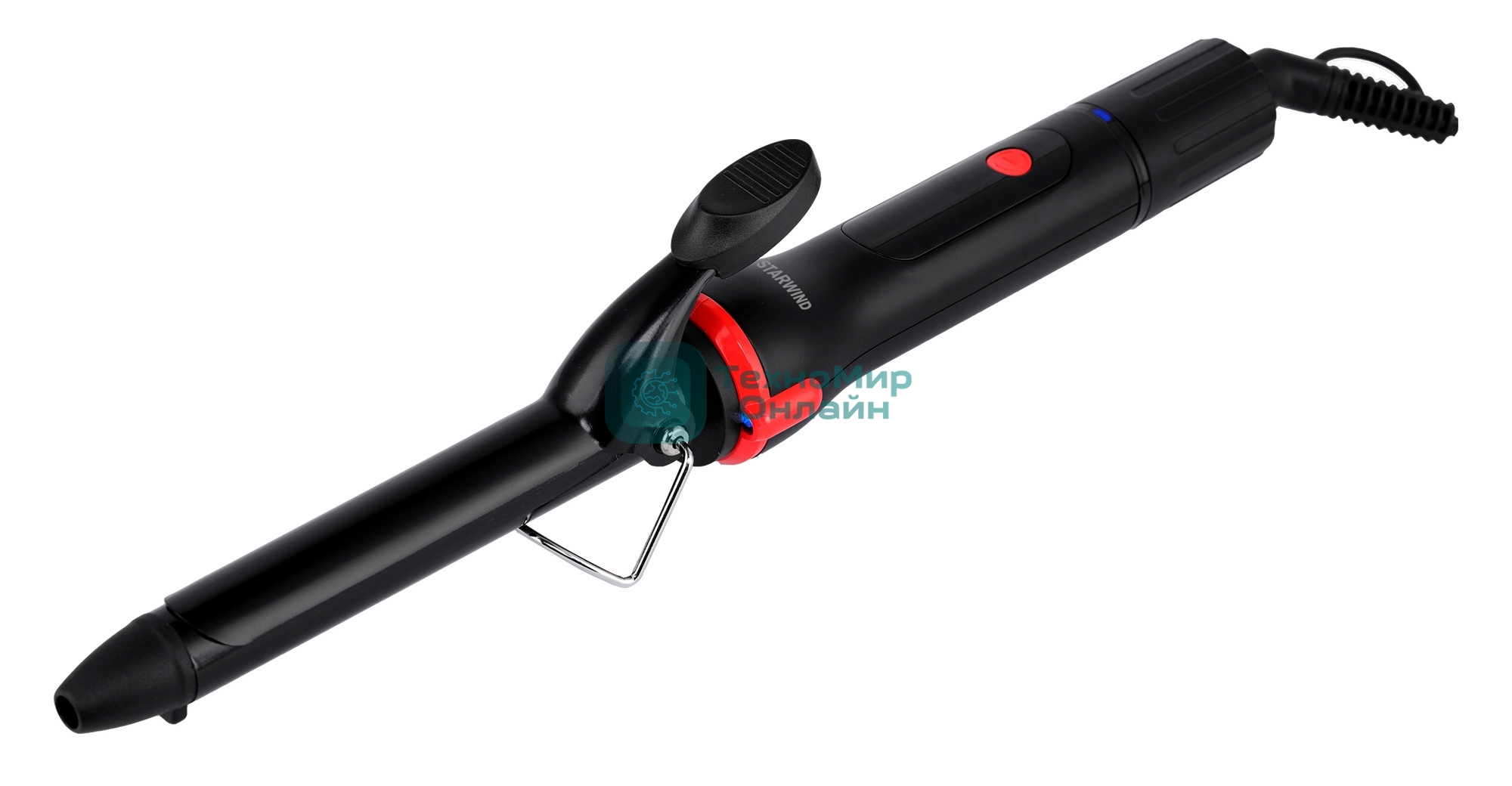 Щипцы для завивки волос Starwind SHS 7044 черный/красный, 19 мм, 200 °C, 1 режим