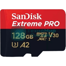 Флеш карта/SanDisk/Extreme Pro SDSQXCD-128G-GN6MA/microSDXC/128 ГБ/A2, U3, V30/200 МБ/с