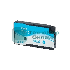 Картридж струйный Sakura 3ED67A (№712 Cyan) для HP, голубой, водорастворимый тип чернил, 29 мл.