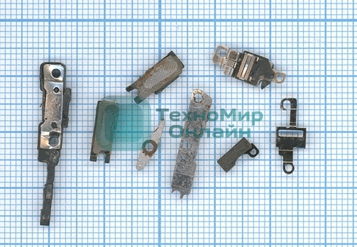 Комплект мелких частей средней рамки для Apple IPhone 4G silver