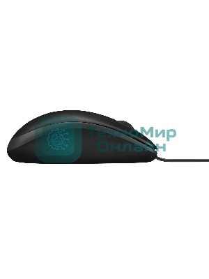 Мышь проводная Logitech B100 черный, 1000 dpi, USB, кнопки - 3