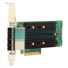 Адаптер HBA SAS 9400-16e SGL (05-50013-00), PCIe 3.1 x8 LP, Tri-Mode SAS/SATA/NVMe 12G HBA, 16port(2*ext SFF8644), 3416 IOC