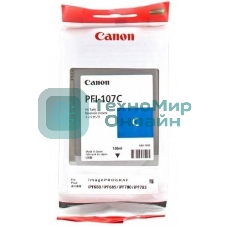 Картридж струйный Canon PFI-107C (6706B001) голубой (130 мл) для Canon iP F680/685/780/785