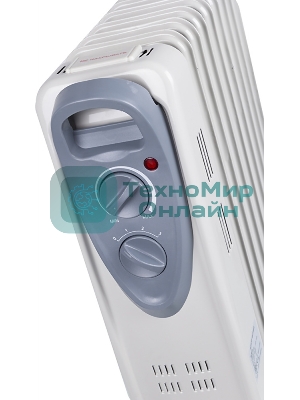 Обогреватель масляный Ресанта ОМ- 9Н (9 секций), белый, 2000 Вт, 20 м2, термостат 67/3/8