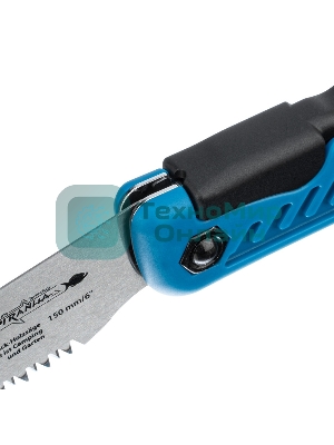 Пила по дереву Gross 23616 PIRANHA складная, для кэмп.и сада, 150 мм, 9-10TPI, зуб 3D, подкал.зуб, 2-ком.рук.