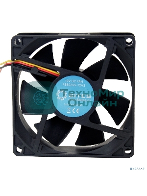 Вентилятор для корпуса 5bites FB8025S-12H3 черный, 80 x 80 мм, 3000 об/мин, 30 дБ, 3 pin