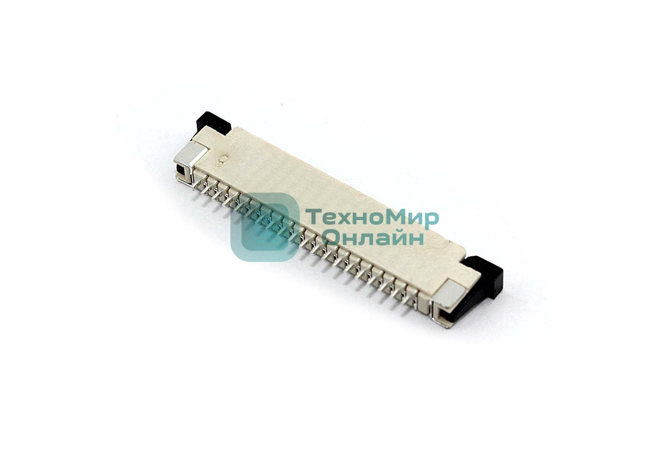 Разъем FPC Half Coverage Bottom Contact 1.0K-BX-20PWB 20 pin высота 2мм шаг 1мм