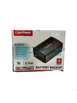 Источник бесперебойного питания CyberPower Line-Interactive BU600E 600VA/360W (3 EURO)