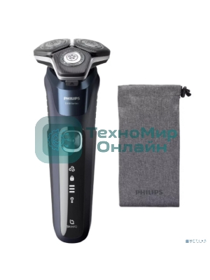 Электробритва роторная Philips S5885/10 реж.эл.:3 питан.:аккум. темно-синий