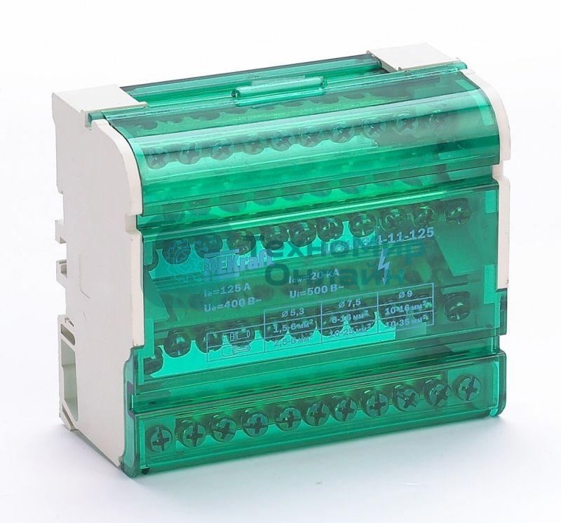 Кросс-модуль на DIN-рейку 4х11 групп, 125А ШН-103 DEKraft