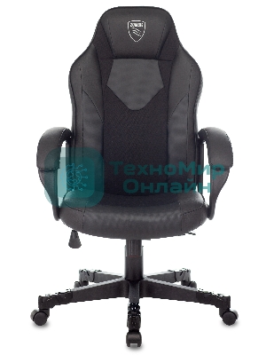 Кресло игровое Zombie GAME 17 черный, текстиль/эко.кожа, крестовина пластик