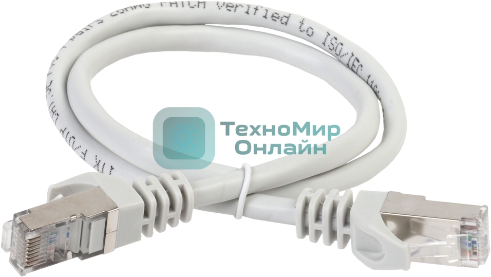 Коммутационный шнур (патч-корд), кат.5Е FTP, 0,5м, серый ITK PC01-C5EF-05M