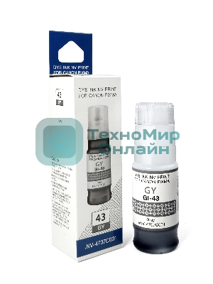 Чернила NVPrint GI-43 GY (NV-4707C001) для Canon Pixma G540, G640 (70 мл) Gray (в коробке) совместимые