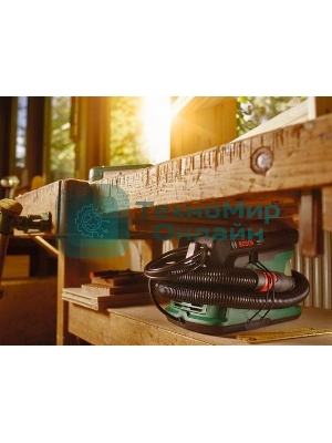 Строительный пылесос Bosch EasyVac3 зеленый, 170/700 Вт, уборка сухая, пылесборник контейнер, 2 л