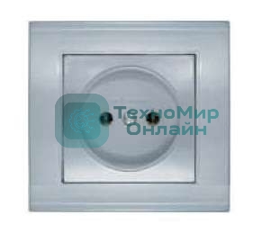 Розетка 1-м СП Бриллиант 16А IP20 серебр. Universal 7949834