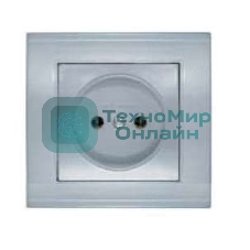 Розетка 1-м СП Бриллиант 16А IP20 серебр. Universal 7949834