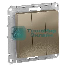 Механизм выключателя 3-кл. AtlasDesign (сх.1+1+1) 10АХ шампань SchE ATN000531