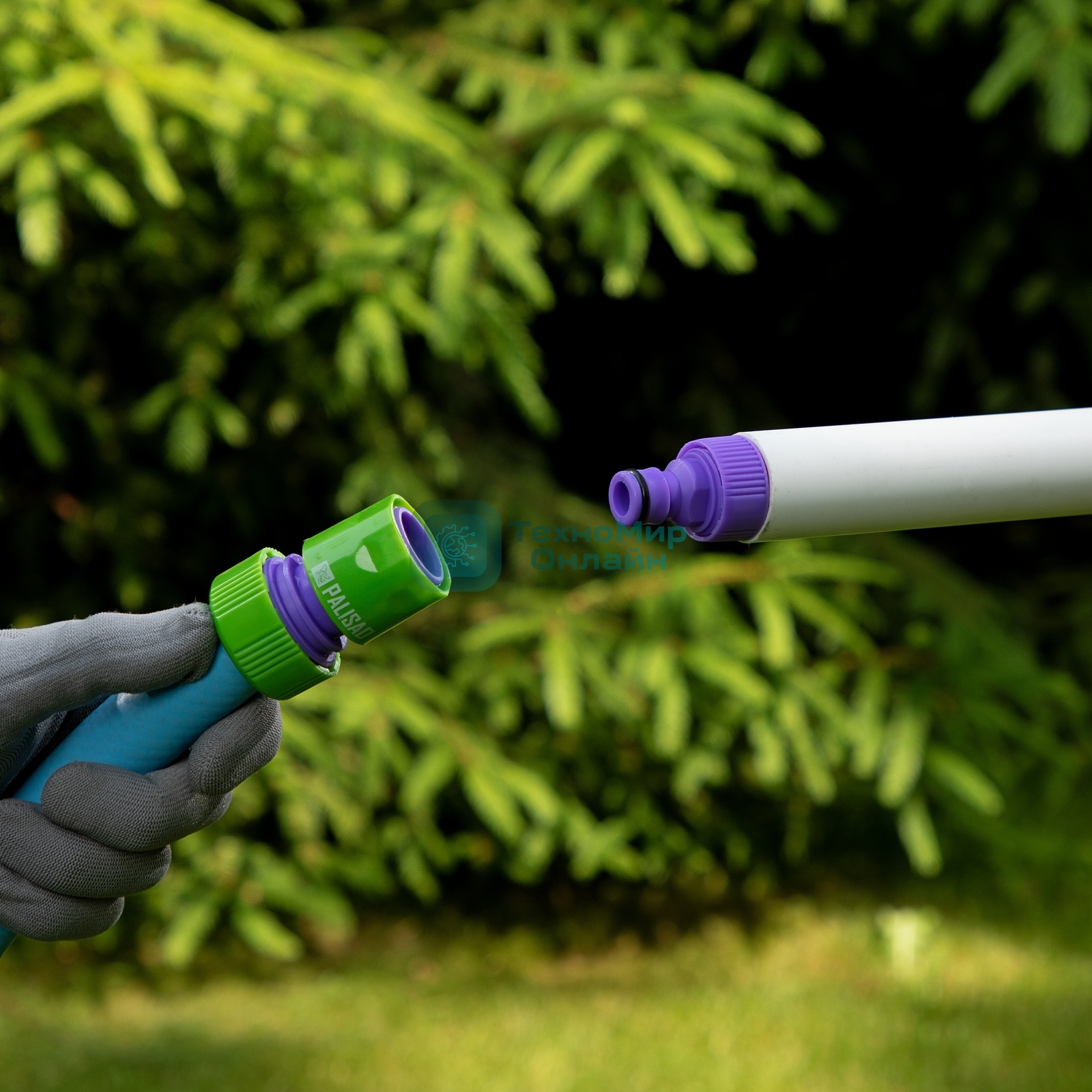 Соединитель пластмассовый быстросъемный для шланга Palisad 3/4