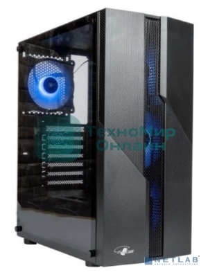 Компьютерный корпус ATX Eurocase A85 4ARGB черный без БП закаленное стекло USB 3.0