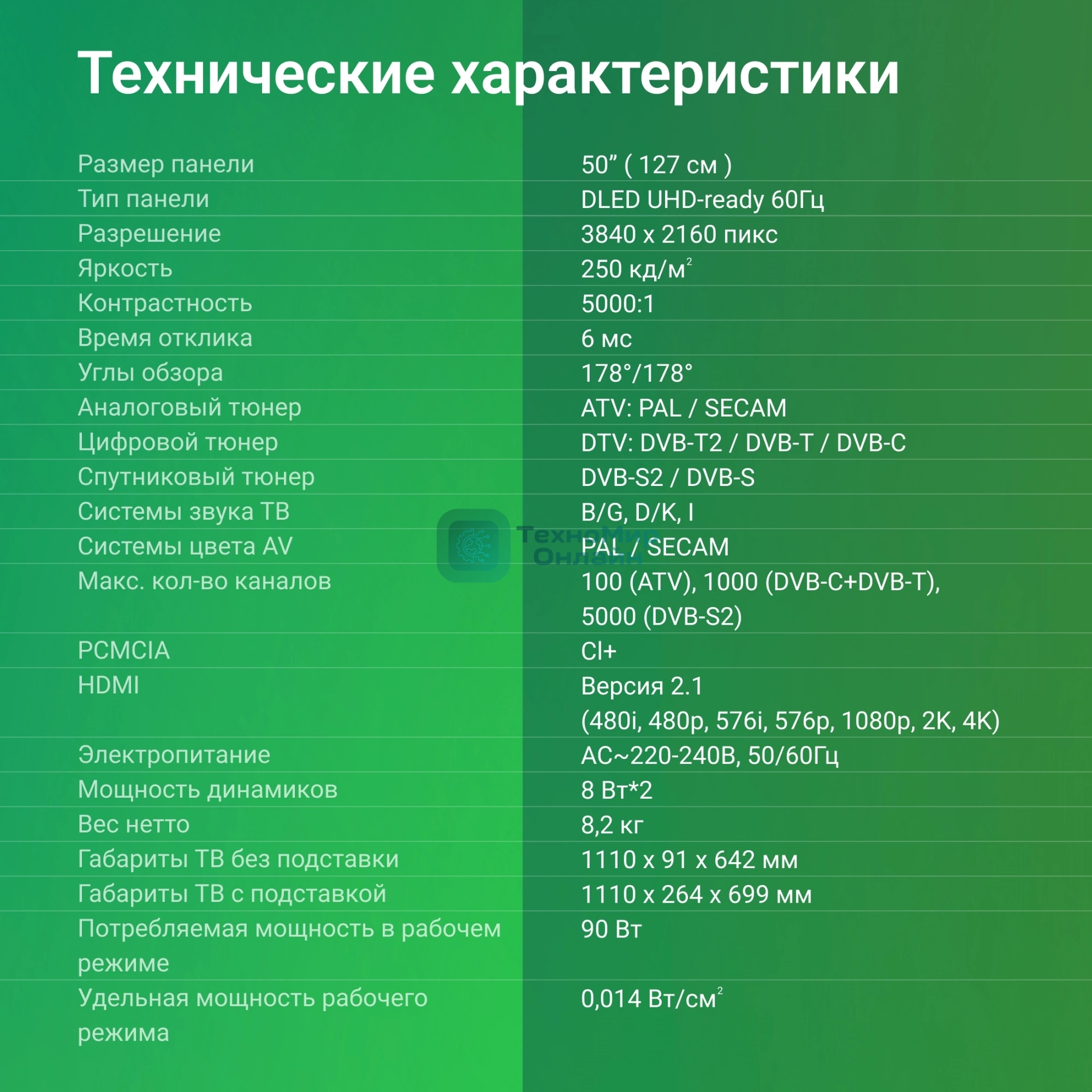 Телевизор Digma 50