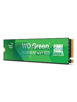 Накопитель SSD Western Digital WD Green SN3000, 1Tb M.2 2280, PCI-E 3x4, R/W - 5000/4200 MB/s
