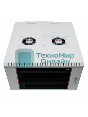 Шкаф настенный ЦМО ШРН-12.650 12U 600x650мм пер.дв.стекл несъемные бок.пан. 50кг серый