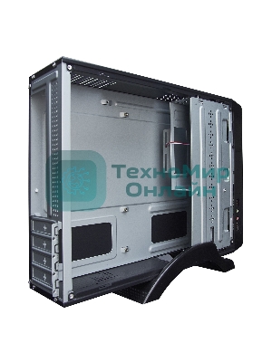 Компьютерный корпус MiniITX ExeGate MI-209 Black, miniITX/mATX, (M350, 80мм), 2хUSB, Audio