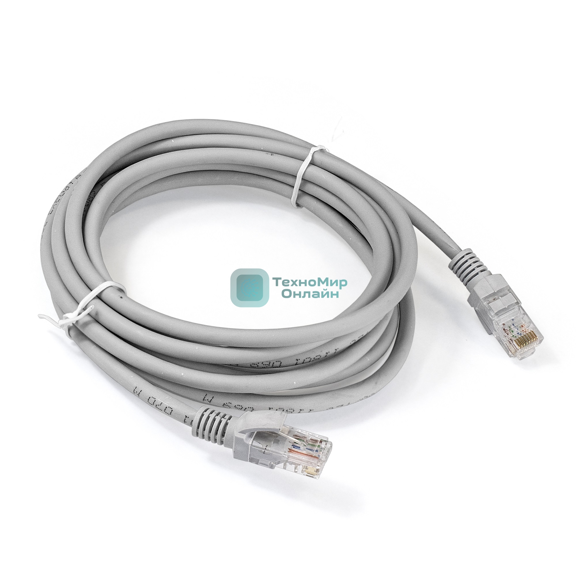 Патч-корд ExeGate EX286384RUS UTP-RJ45-RJ45-5e-3M-LSZH-GY, UTP, cat.5e, LSZH, 3м, серый