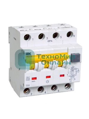 Выключатель автоматический дифференциального тока IEK MAD22-6-025-C-30 АВДТ 34 C25 30мА