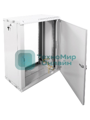 Шкаф телекоммуникационный настенный разборный 15U (600х350) дверь металл, ШРН-Э-15.350.1