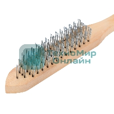 Кордщетка ручная Sparta 5-рядная металлическая с деревянной ручкой