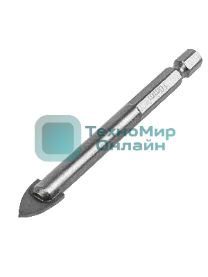 Сверло по керамической плитке и стеклу Matrix, 10 мм, 6-гр хвостовик