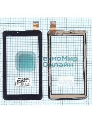 Сенсорное стекло (тачскрин) ZYD070-237, черное