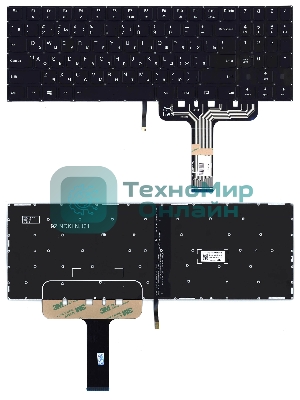 Клавиатура для ноутбука Lenovo Legion Y730-17ICH черная с белой подсветкой