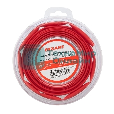 Трубка термоусаживаемая Rexant 5,0/2,5 мм красная, ролик 2,44 м