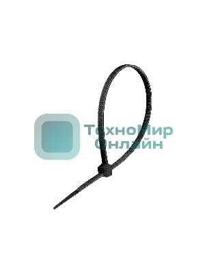 Стяжка (хомут) нейлоновая ExeGate CV66-400x4.8B (нейлон 6.6, 400x4.8 мм, неоткрывающаяся, halogen free, -40°C - +85°C, черная, 100 шт)